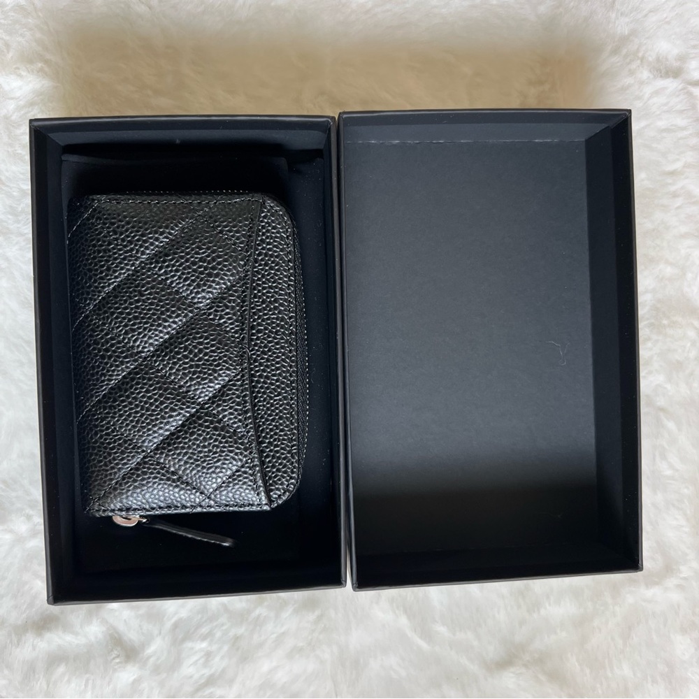 CHANEL Caviar Quilted Zip Coin Purse Black - Picture 5 of 6